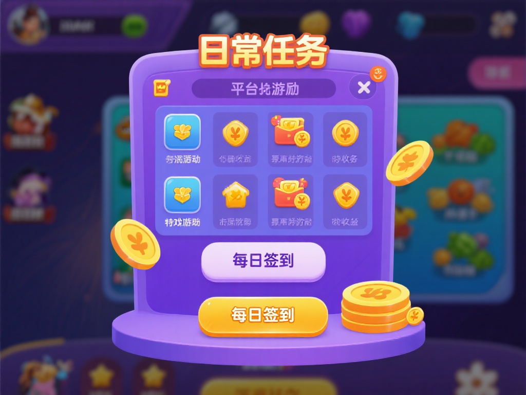 日常任务奖励：平台会设置每日签到、完成特定游戏任务